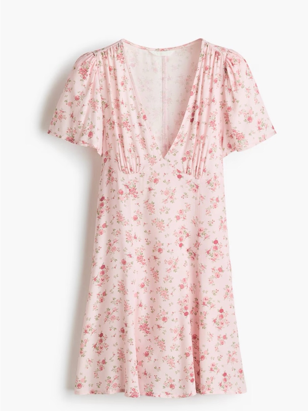 H&M Pink Floral Short Dress Size XL NEW with Tags